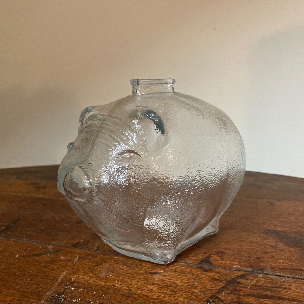 Vintage glass piggy bank
